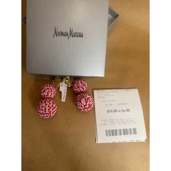 BNWT +Receipt: Rebecca de Ravenel Classic 3 drop Sara Limited Edition Clip On - Picture 6 of 8